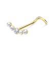 Silver Curved Nose Stud NSKZ-1760